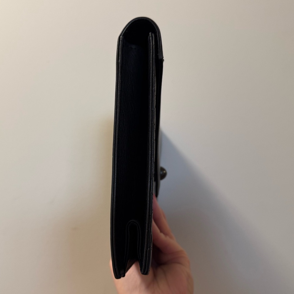 YSL - Vintage Black Lambskin - Leather Clutch - Picture 6 of 12